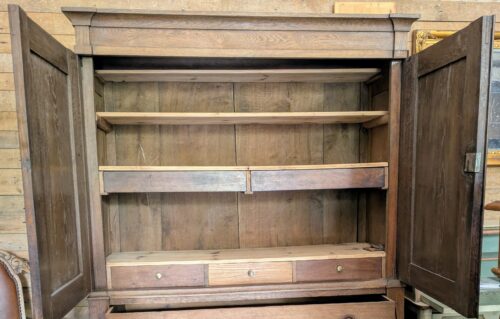 Kabinettschrank, Eiche massiv, um 1800 – Bild 5