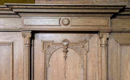 Kleiderschrank, Eiche massiv, Gründerzeit – Bild 7
