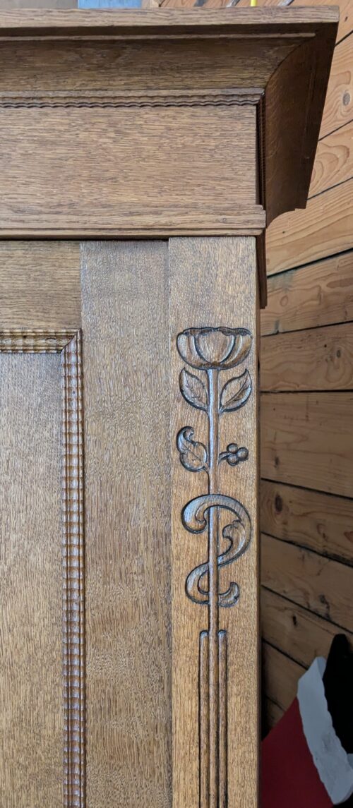 Eichenschrank, vollmassiv, um 1900 – Bild 2