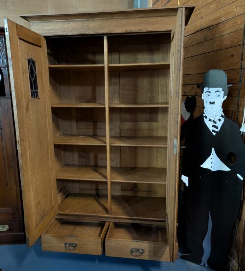 Eichenschrank, vollmassiv, um 1900 – Bild 4
