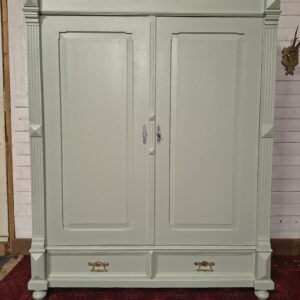 Weichholzschrank, Gründerzeit, salbeigrün – Bild 2