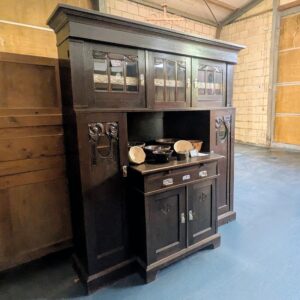 Vitrinenschrank, Eiche, Jugendstil